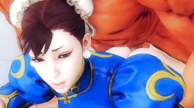 - A busty Chun Li gets pounded by a horny Urien.