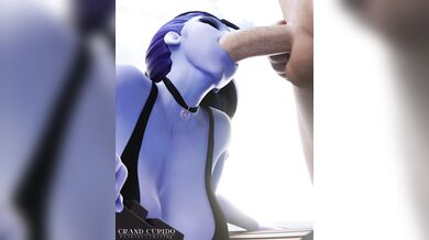 Mouth-Fucking Specialist Widowmaker Blows Cum Load for Her Client