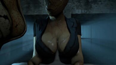 Sexy Nurse's Helpless Futa Patient Gets Blowjob and Foot Job in Silent Hill