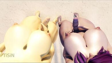 Curvy Futanari Elves' Co-Ed Jerk Off Session