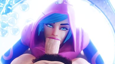 Iris's Mouth Stuffed with Cum [White/Creamy Load]