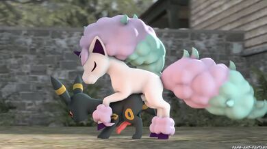 Umbreon's Fang-Filled Fantasy with Ponyta