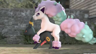 Umbreon's Fang-Filled Fantasy with Ponyta