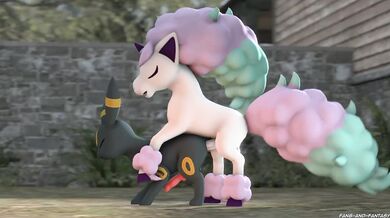 Umbreon's Fang-Filled Fantasy with Ponyta