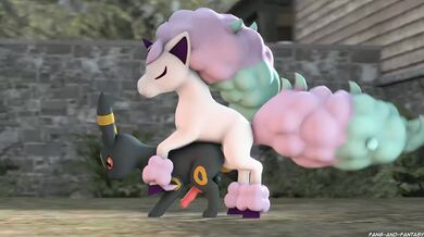 Umbreon's Fang-Filled Fantasy with Ponyta