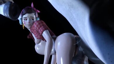 Horse Cock and D.Va's Deep Throat