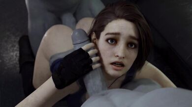 Sexy Librarian Jill Valentine Double Teamed by Zombie Lust