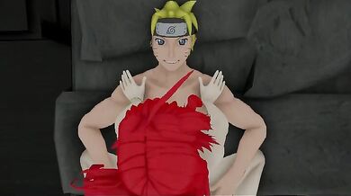 Naruto and Rias having sex while saying 'I love you' to each other.