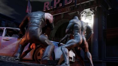 Nemesis Takes On Jill & Sheva in a Hardcore Threesome With Mr. X