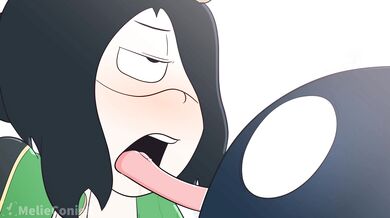 The adventure of the big-titted busty redhead Asui and the well-endowed blonde Uraraka in 4K ultra high definition!