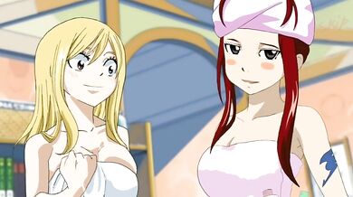 Four Naughty Fairies Get Wet and Wild in the Shower: A Drawn Hentai Adventure Based on Fairy Tail