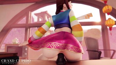 Naughty D.va Gets Pounded by a Massive Black Strap-on [120fps]