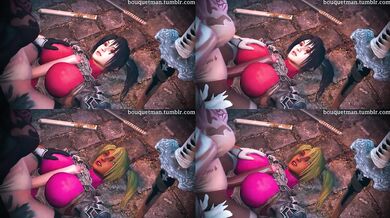 Taki vs 2B Part 1: The Split-Screen Battle Royale of Bouquetman Hentai Porn