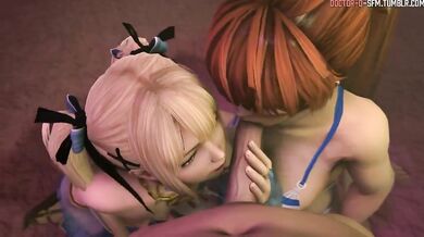 Doctor D's Swap Fellatio: Marie and Kasumi Take Turns on Each Other's Tongues