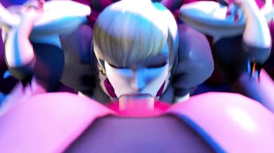 Black Cat D.Va & Pink Mercy Futanari Blowjob Orgy (Note: Futanari is a term used in hentai to describe a woman with a penis)A young woman is coerced into performing fellatio on her male attacker in this explicit hentai video. Against her will, she subm