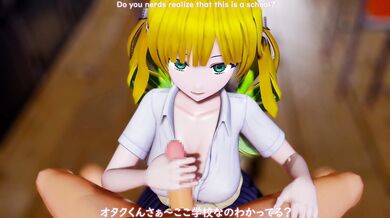 Nerdy Girl Gives Hand Job and Lesbian Sex in This Hentai Porn Story