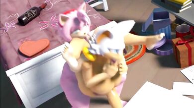Amy's Futanari Transformation Leads to a Lesbian Threesome with Rouge in 'canihabepizza'