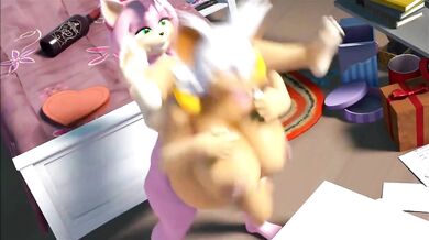Amy's Futanari Transformation Leads to a Lesbian Threesome with Rouge in 'canihabepizza'