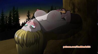 Snake Penetrates Lucy's Wet Pussy in [onemanartist]'s Cartoon Crew