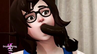 Black Cock Helps Mei with Her Toothbrush - PonkoSFM