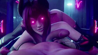 Evil Succubus Hotties' Threesome Orgy