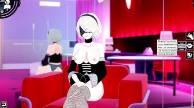 Nier Futa fucks 2B and Kaine