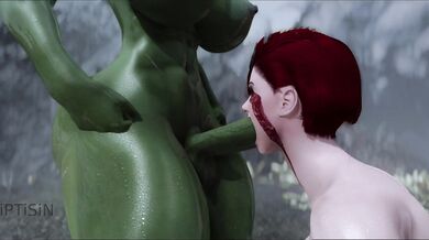 Orc Futanari's Massive Dick Rapes Redheaded, Curvy Slut