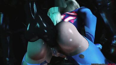 Busty Space Bounty Hunter Samus Battles Monstrous Crawler in Epic Hand-Made Animation!