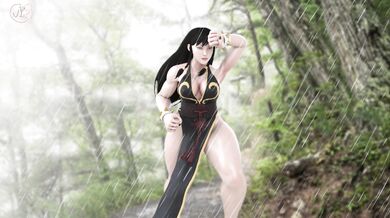 Busty Chun-Li Takes On The Nerdy Pervert In A Wet And Wild Gangbang!