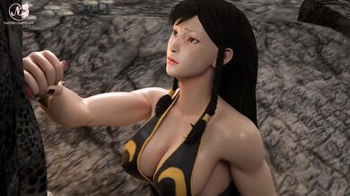 Busty Chun-Li Takes On The Nerdy Pervert In A Wet And Wild Gangbang!