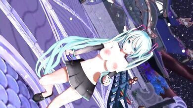 [Hentai MMD] Hatsune Miku/Girls - Gangbang Sex Orgy with Vocaloid Idols