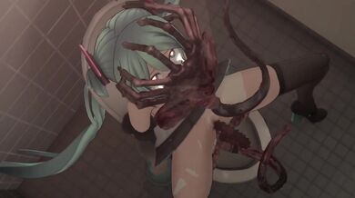 Facehugger Fucks Miku's Ass in Part 2 of DysonMMD's 'Ambush'