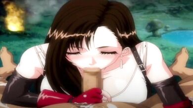 Watch Tifa and other Final Fantasy characters get steamy in front of the fireplace!