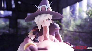 Tiaz-3dx's Witch Mercy Sucks Dick for Pleasure