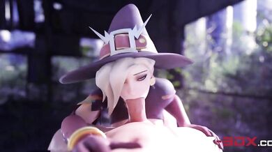 Tiaz-3dx's Witch Mercy Sucks Dick for Pleasure