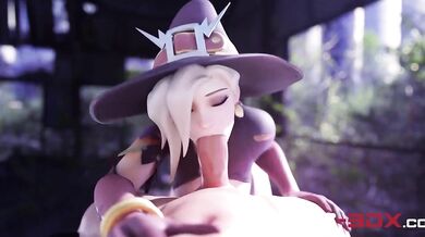 Tiaz-3dx's Witch Mercy Sucks Dick for Pleasure
