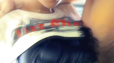 Amelialtie Gets a Titty Fuck in the Locker Room