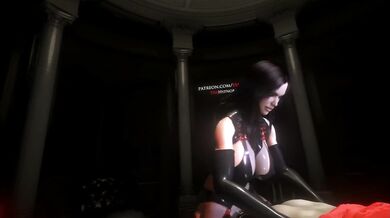 Virtual Reality Rubber Clad Futanari Dominatrix Ravages Submissive Man's Rectum