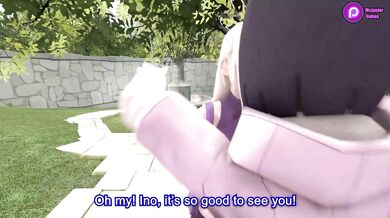 Busty Babysitter Ino Takes on Young Charge's Huge Cock and Balls Deep in her Ass