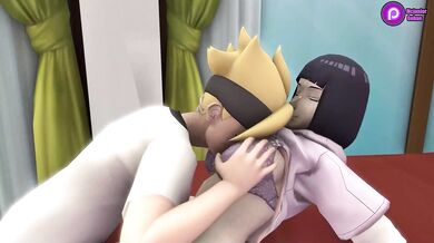 Busty Babysitter Ino Takes on Young Charge's Huge Cock and Balls Deep in her Ass