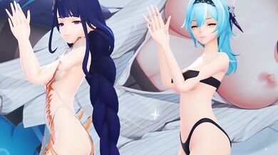 Raiden's Boner Takes On Double Duty With Slutty Eula's Throbbing Thumbs, Plus A Steamy Spit-Swap Finale!