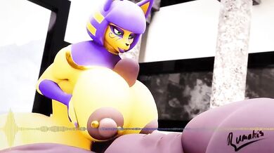 Unleashing the beast within, she takes a deep breath and slowly inserts the large, thick object into her tight anus while moaning in pleasure