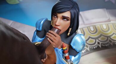 Blacked Pharah Gives Aphy3d's 4K Blowjob