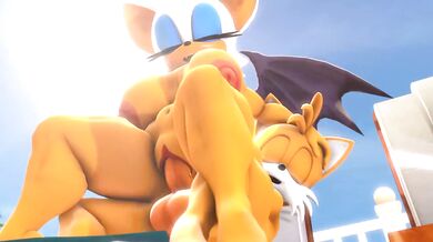 Tails Rapes Rouge with Explosive Cum Fountain