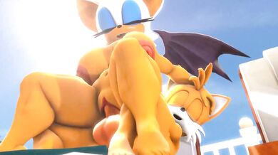 Tails Rapes Rouge with Explosive Cum Fountain