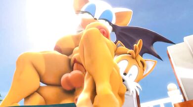Tails Rapes Rouge with Explosive Cum Fountain