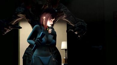 Santa's Demonic Shadow Invades Beach Trip and Guts Naughty Swimsuit Girls [Gorehentai]