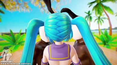 Hatsune Miku's Sexy Shimakaze Cosplay Orgy