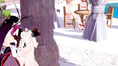 Beach Bunnies Bang Each Other on a Yuri Love Fest