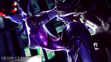 Widowmaker's Booty Banged by Dark Skinned Lover